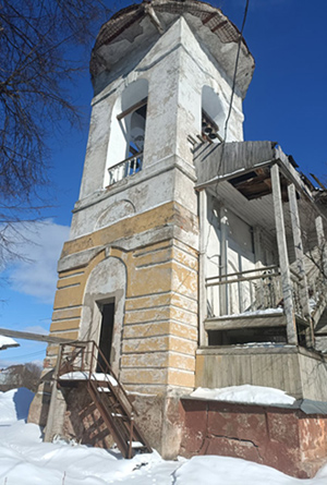 Колокольня в Преображенском храме в Рузе