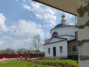 В храме в Нестерово началась подготовка к врезке газа